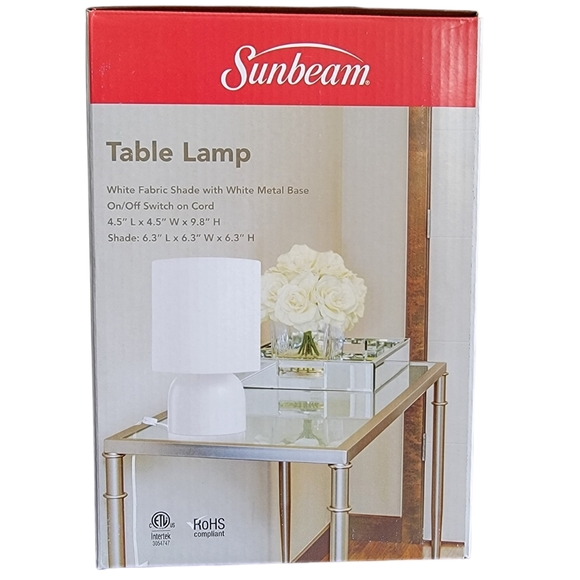 Sunbeam Accents Nwt Sunbeam Table Lamp White Poshmark